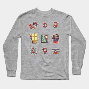 Van Gogh Stickers Long Sleeve T-Shirt